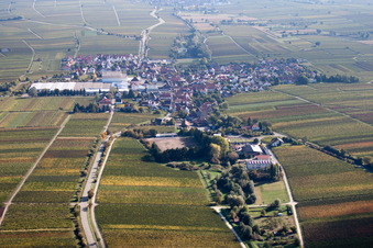Luftbild von Ortsansicht der Straßen und Häuser der Wohngebiete in Böchingen im Bundesland Rheinland-Pfalz, Deutschland