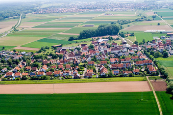 Mörlheim von Westen in Landau in der Pfalz im Bundesland Rheinland-Pfalz, Deutschland