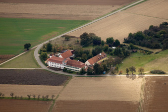 Werkstatt für betreutes Wohnen Werkstatt für verborgene Talente gemeinnützige GmbH im Haftelhof in Schweighofen im Bundesland Rheinland-Pfalz, Deutschland von oben