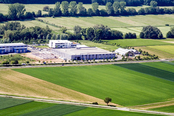 Luftaufnahme von Gewerbegebiet West in Herxheim bei Landau im Bundesland Rheinland-Pfalz, Deutschland