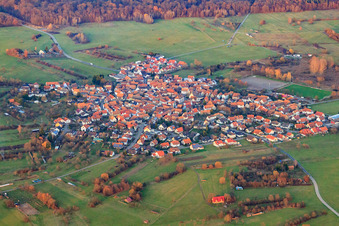 Büchelberg aus Südwesten in Wörth am Rhein im Bundesland Rheinland-Pfalz, Deutschland