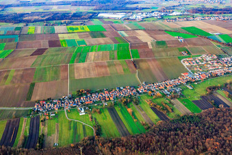 Luftbild von Saarstraße von Südwesten in Kandel im Bundesland Rheinland-Pfalz, Deutschland