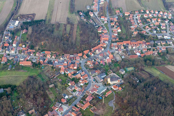 Drohnenbild von Neewiller-près-Lauterbourg im Bundesland Bas-Rhin, Frankreich