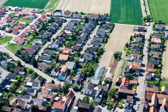 Ringstr im Ortsteil Hayna in Herxheim bei Landau im Bundesland Rheinland-Pfalz, Deutschland aus der Luft