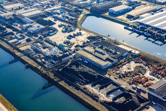 Dyckerhoff Beton GmbH & Co. KG an der Hansastr im Ortsteil Mühlburg in Karlsruhe im Bundesland Baden-Württemberg, Deutschland