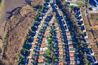 Blenkerstraße, Blindstr im Ortsteil Knielingen in Karlsruhe im Bundesland Baden-Württemberg, Deutschland