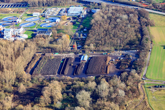 Kompostierungsanlage Knielingen in Karlsruhe im Bundesland Baden-Württemberg, Deutschland