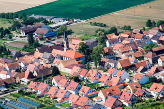 Protestantische Martinskirche in Erlenbach bei Kandel im Bundesland Rheinland-Pfalz, Deutschland