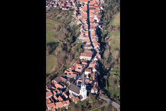 Altstadtbereich und Innenstadtzentrum Hinterstädel Ludwigstraße in Jockgrim im Bundesland Rheinland-Pfalz, Deutschland