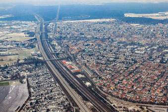 Hockenheim im Bundesland Baden-Württemberg, Deutschland aus der Luft