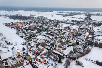 Dorfansicht im Ortsteil Kleinsteinfeld in Niederotterbach im Bundesland Rheinland-Pfalz, Deutschland