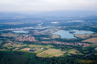 Drohnenaufname von Lauterbourg (Elsass) im Bundesland Bas-Rhin, Frankreich