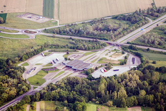 Lauterbourg Grenzübergang B9 im Bundesland Bas-Rhin, Frankreich