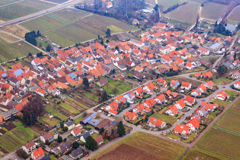 Am Neuberg im Winter im Ortsteil Wollmesheim in Landau in der Pfalz im Bundesland Rheinland-Pfalz, Deutschland