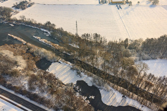 Altrhein im Winter in Wörth am Rhein im Bundesland Rheinland-Pfalz, Deutschland