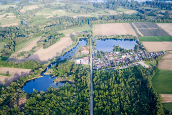 Beinheim (Elsass), Baggersee Campingplatz im Bundesland Bas-Rhin, Frankreich