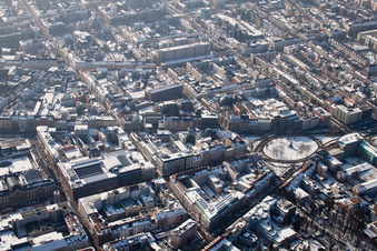 Karlsruhe, Mühlburger Tor im Ortsteil Innenstadt-West im Bundesland Baden-Württemberg, Deutschland