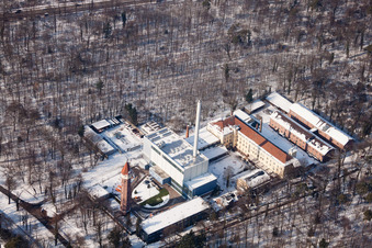 Schrägluftbild von Karlsruhe, Staatliche Majolika Manufaktur im Ortsteil Innenstadt-West im Bundesland Baden-Württemberg, Deutschland