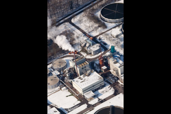 Neureut, Kläranlage im Ortsteil Knielingen in Karlsruhe im Bundesland Baden-Württemberg, Deutschland