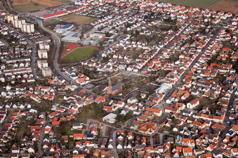 Linkenheim, Baggerseen in Linkenheim-Hochstetten im Bundesland Baden-Württemberg, Deutschland