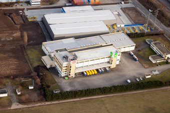 Bruchsal, Industriegebiet an der Autobahn, Zabler im Bundesland Baden-Württemberg, Deutschland