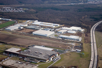 Bruchsal, Industriegebiet West II, John Deere im Bundesland Baden-Württemberg, Deutschland