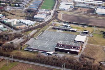 Luftaufnahme von SEW Eurodrive in Bruchsal im Bundesland Baden-Württemberg, Deutschland