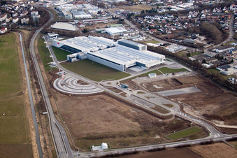 Luftbild von Bruchsal, SEW-EURODRIVE GmbH Neubau im Bundesland Baden-Württemberg, Deutschland