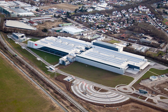Luftaufnahme von Bruchsal, SEW-EURODRIVE GmbH Neubau im Bundesland Baden-Württemberg, Deutschland
