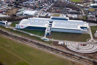 Schrägluftbild von SEW Eurodrive in Bruchsal im Bundesland Baden-Württemberg, Deutschland