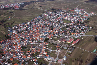 Drohnenaufname von Malsch im Bundesland Baden-Württemberg, Deutschland
