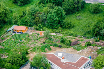 Sporthalle der Goetheschule Waldorfschule im Ortsteil Südweststadt in Pforzheim im Bundesland Baden-Württemberg, Deutschland