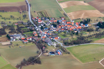 Luftbild von Maisbach von Südwesten in Nußloch im Bundesland Baden-Württemberg, Deutschland