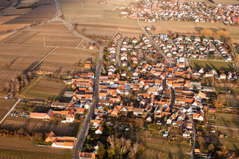 Speyerer Straße von Westen im Ortsteil Dammheim in Landau in der Pfalz im Bundesland Rheinland-Pfalz, Deutschland