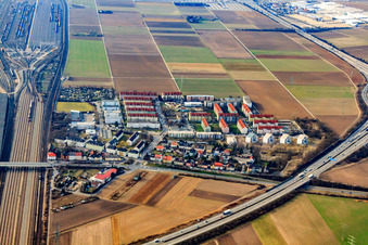 Kieselgrund im Ortsteil Hochstätt in Mannheim im Bundesland Baden-Württemberg, Deutschland
