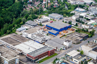 Industriegebiet Denningstr im Ortsteil Brötzingen in Pforzheim im Bundesland Baden-Württemberg, Deutschland