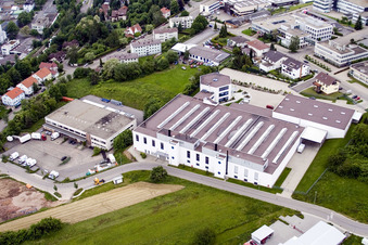 Luftbild von Gewerbegebiet und Firmenansiedlung Dennigstraße mit Versandhaus Wenz in Pforzheim im Ortsteil Brötzingen im Bundesland Baden-Württemberg, Deutschland