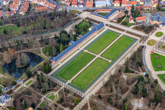 Orangerie im Schwetzinger Schlossgarten in Schwetzingen im Bundesland Baden-Württemberg, Deutschland