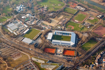 Rhein-Neckar-Stadion im Ortsteil Oststadt in Mannheim im Bundesland Baden-Württemberg, Deutschland
