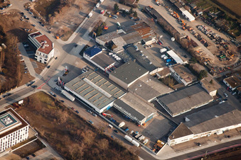 Harlachweg im Ortsteil Neuostheim in Mannheim im Bundesland Baden-Württemberg, Deutschland