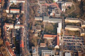Drohnenbild von Neuostheim, Projekt EASTSITE der B.A.U. Bauträgergesellschaft mbH in Mannheim im Bundesland Baden-Württemberg, Deutschland