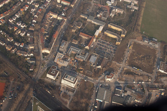 Luftbild von Konrad Zuse Ring im Ortsteil Neuostheim in Mannheim im Bundesland Baden-Württemberg, Deutschland