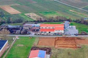 Luftbild von Gewerbegebiet An der Ahlmühle,  Timrott Bio-Produkte GmbH in Ilbesheim bei Landau im Bundesland Rheinland-Pfalz, Deutschland