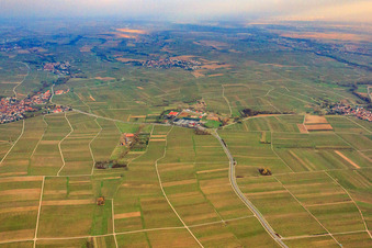Luftbild von Gewerbegebiet An der Ahlmühle in Ilbesheim bei Landau im Bundesland Rheinland-Pfalz, Deutschland