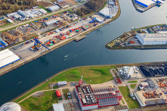 CONTARGO Im Karlsruhe Rheinhafen an der Nordbeckenstraße im Ortsteil Mühlburg im Bundesland Baden-Württemberg, Deutschland