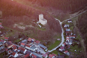 Luftbild von Burgruine Liebenstein in Liebenstein in Geratal im Bundesland Thüringen, Deutschland