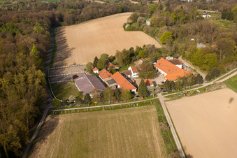 Luftbild von Durlach, Rittnerthof in Karlsruhe im Bundesland Baden-Württemberg, Deutschland
