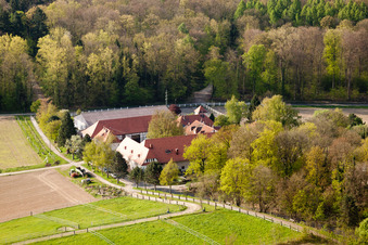 Luftbild von Durlach, Rittnerthof in Karlsruhe im Bundesland Baden-Württemberg, Deutschland