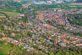 Eisenbahnstr im Ortsteil Grötzingen in Karlsruhe im Bundesland Baden-Württemberg, Deutschland