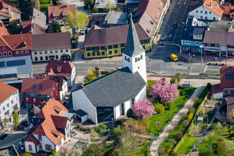 Martinskirche im Ortsteil Berghausen in Pfinztal im Bundesland Baden-Württemberg, Deutschland